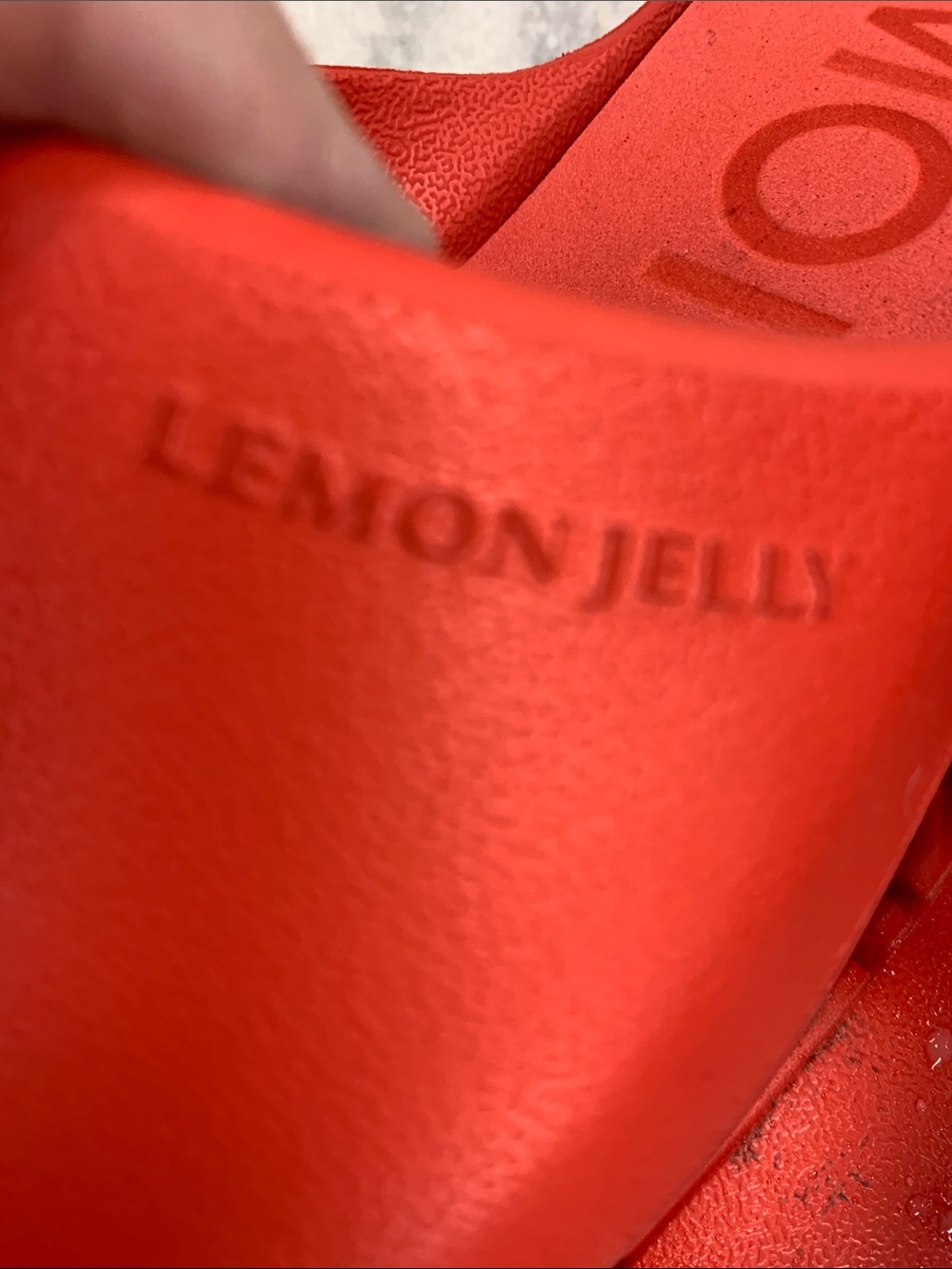 Lemon Jelly Red Slide Sandals for Women - Picture 3 of 6